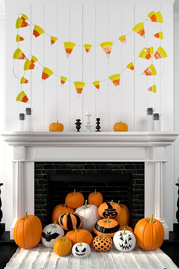 Paper Plate Candy Corn Banner